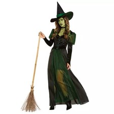01601095 Spirit Halloween Adult Wicked Witch Costume Wizard of Oz Size Varies