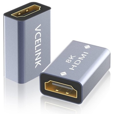 VCELINK HDMI Coupler 8K, HDMI 2.1 Female to Female Extension Adapter (2 pack)