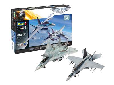 Revell 05677 1:72 Top Gun Maverick F/A-18 Hornet & F-14D Tomcat Geschenkset (Easy-C