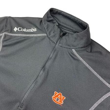 Auburn University Men's Columbia Golf 1/4 Zip Performance Pullover Black Small