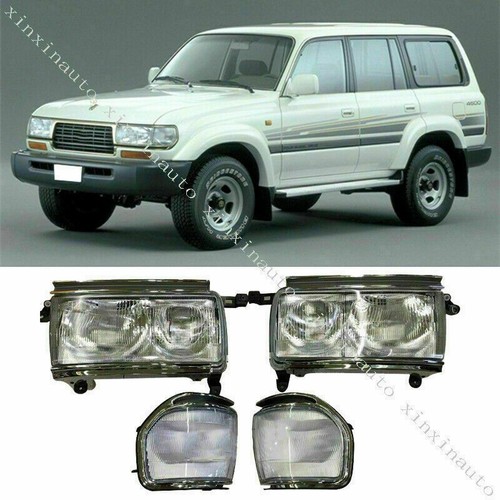 Headlights Headlamps OE replace Kit For Toyota Land Cruiser FJ80 LC80 1991-1997 - 第 1/5 張圖片