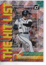 2022 Donruss Freddie Freeman The Hit List Insert Rapture Parallel