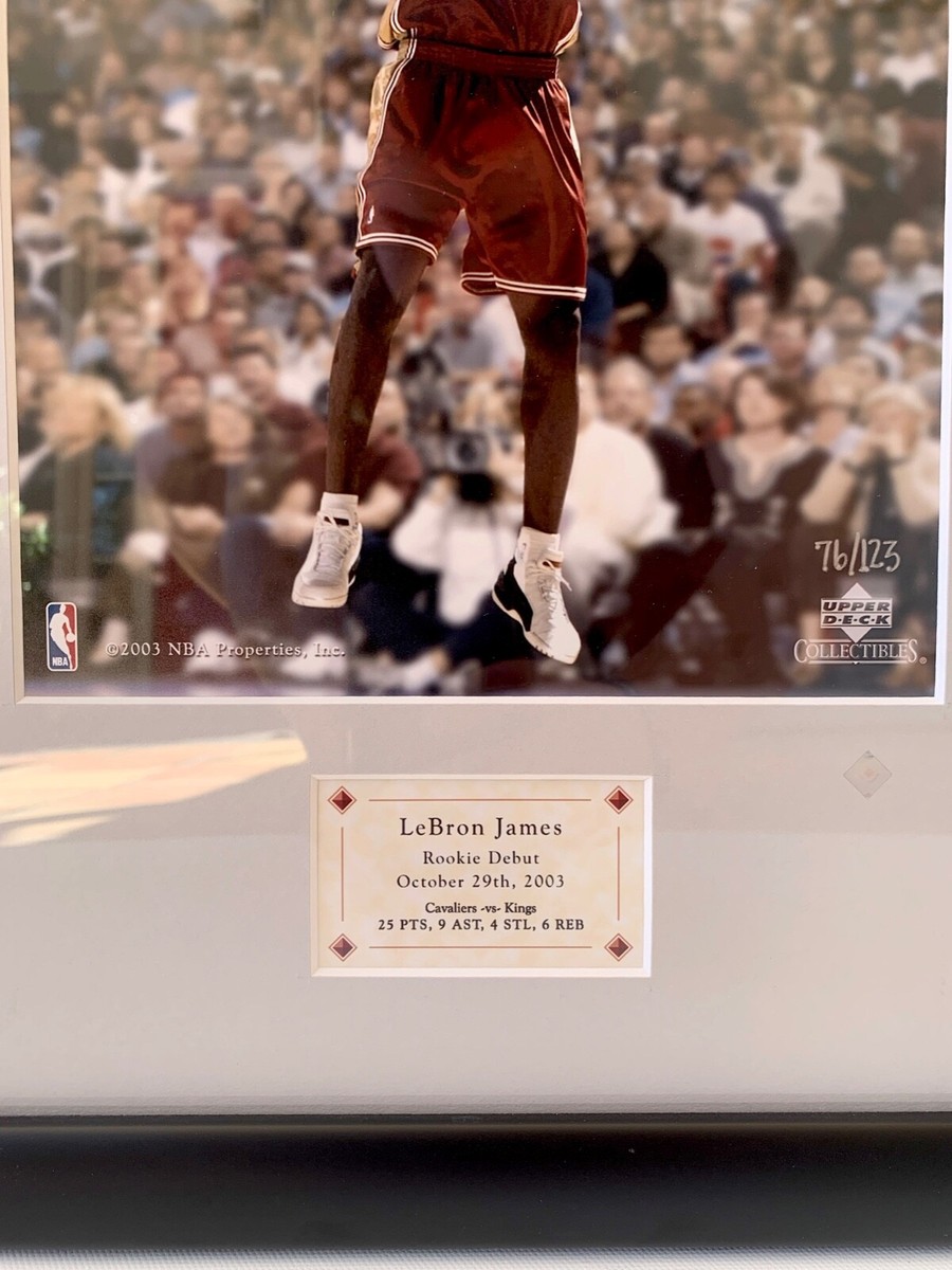 レブロン・ジェームズ、レブロン、アッパーディック、ルーキー、NBA Upper Deck Lebron James NBA Rookie Debut Photo Limited