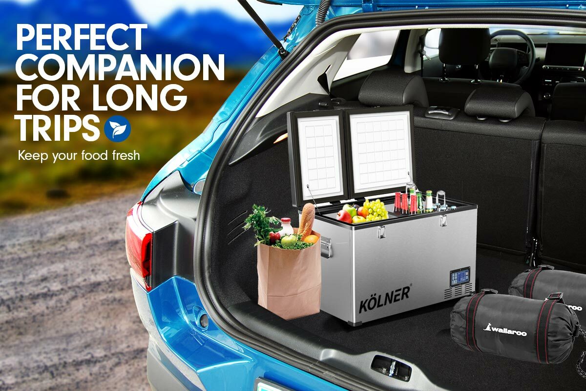 Kolner 80L Portable Fridge Freezer Cooler Camping Refrigerator