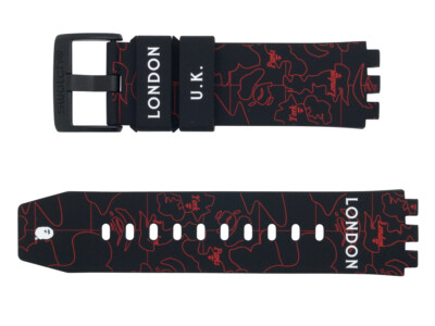 Original Swatch Silikonarmband Big Bold Bape London Edition ASO27Z701, Neuware