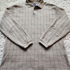 Arrow: Collared Sweater, Size Mens Large, Color Beige