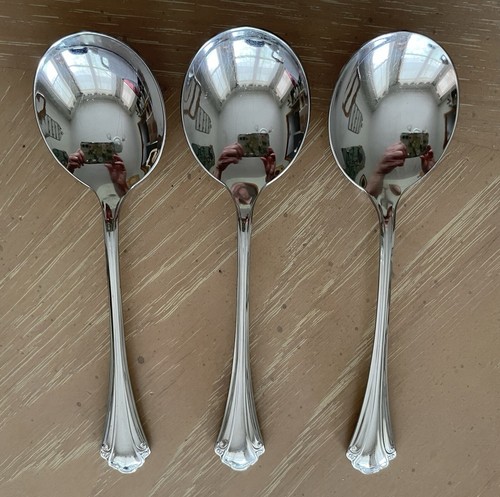 Oneida FALKIRK GLOSSY Round Bowl Gumbo Soup Spoon 6 5/8" Stainless Flatware - Picture 6 of 7