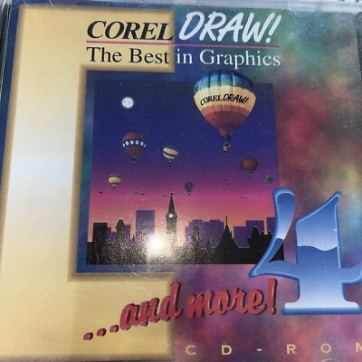 COREL DRAW 4 - Vintage Photo Editing Software - 2 DISCS PC CD-ROM