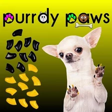 Soft Nail Caps For Dog Claws ( BUMBLE BEE Combo )  Purrdy Paws * up to XXL