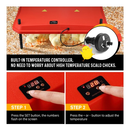 Chick Brooder Heating Plate Warmer Chicken Coop Brooding Heater Poultry Duckling - Picture 9 of 61