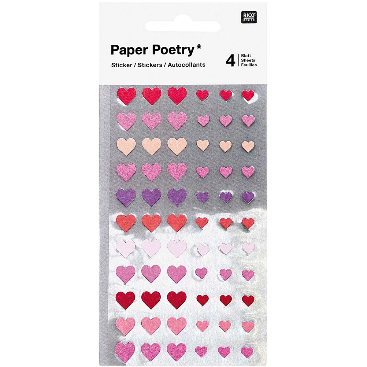 Adesivi colorati a forma di cuore, 88 pezzi, 1 foglio da 270 mm x 180 mm