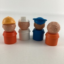 Tupperware Lil Tuppers Tuppertoys Jumbo Figure Lot Nurse Policeman Construction