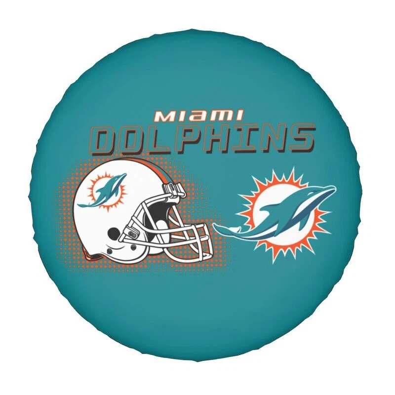 Miami Dolphins Auto Car Tire Cover Helmet Style Green Spare Tire Cover