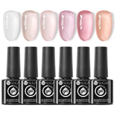 UR SUGAR 7ml Fiber Rubber Nail Gel Polish Base Gel Soak Off LED Gel Polish DIY