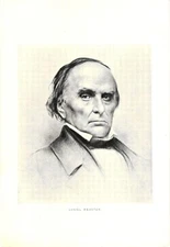 Daniel Webster, United States Secretary of State Art Print Vintage 5 1/2" by 8"