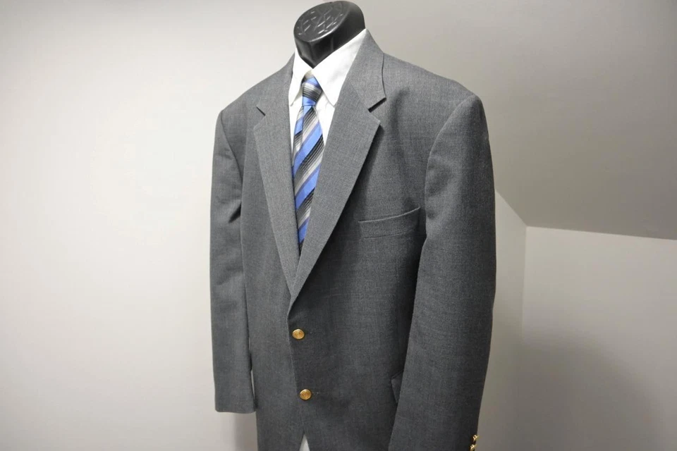 Blazer Chaqueta Deportiva Wimbledon Of England Botón Dorado Gris Para Hombre Talla 48 R Foto 2 de 4