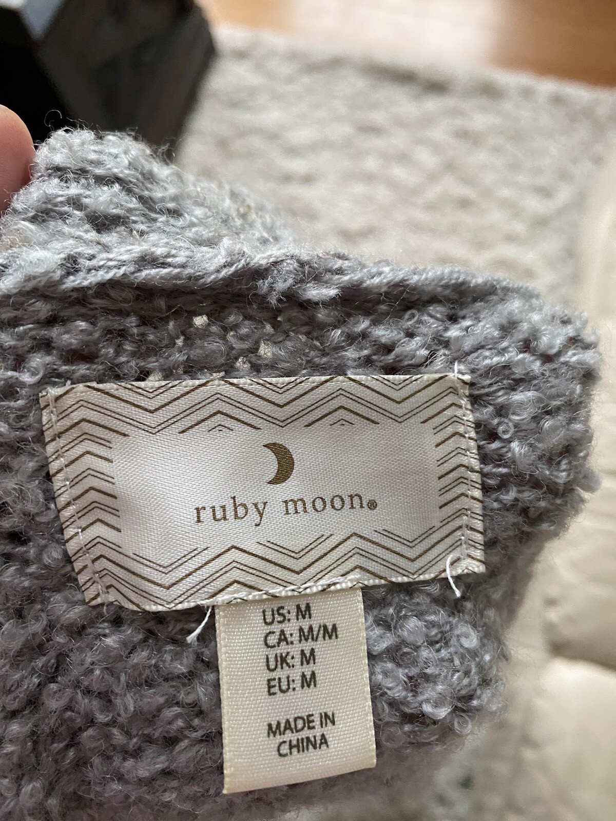 Ruby Moon Sweater Silver Metallic Duster Long Woo… - image 5