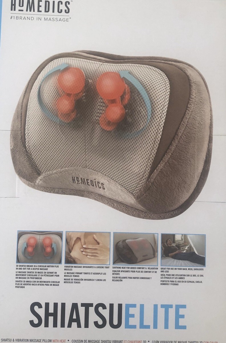homedics shiatsu plus vibration massage pillow HoMedics 3D Shiatsu & Vibration Massage Pillow with Heat main image 0