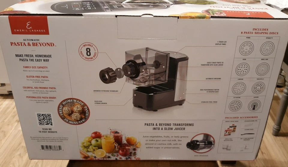 Emeril Lagasse Automatic Pasta & Beyond - 2 in 1 Past Maker & Slow Juicer - Image 4 of 4