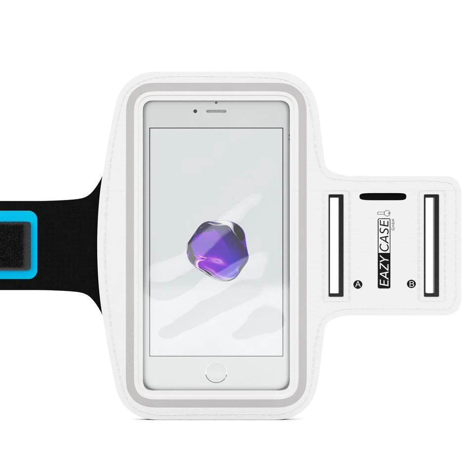 Universal Sport Armband Handy Armtasche Joggen Fitness Band Smartphone Weiß - Bild 2 von 4