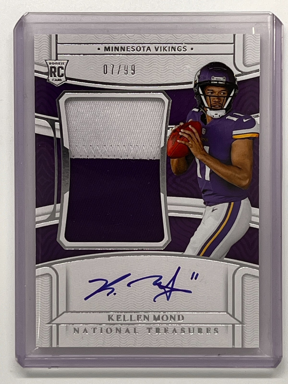 2021 National Treasures Kellen Mond #176 RPA Patch Auto RC /99 Pack Fresh