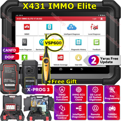 Launch X431 IMMO Elite PRO5 Key Programming Bidirectional Car Diagnostic Scanner