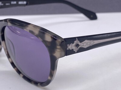 Sama Sonnenbrille Damen Grau Rechteckig Strass Metall Angie Japan NP 465 