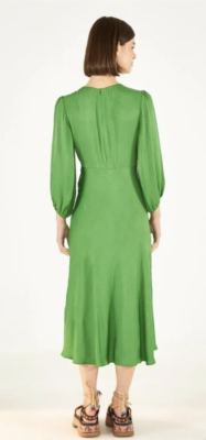 Farm Rio Green Front Circle Cut Out Midi Dress small Long Sleeve NWT small  | eBay