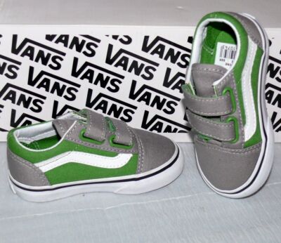 Vans OLD SKOOL V POP Canvas Kinder Schuhe Sneaker EU 21 Online Lime Frost Gray