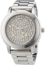 NEW DKNY SILVER TONE,PRIZM CRYSTALIZED GLITZ BLING DIAL,BRACELET WATCH NY8474