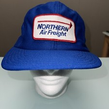 VTG Northern Air Freight Inc Patch Snapback Nylon Hat Cap Blue Made In USA!