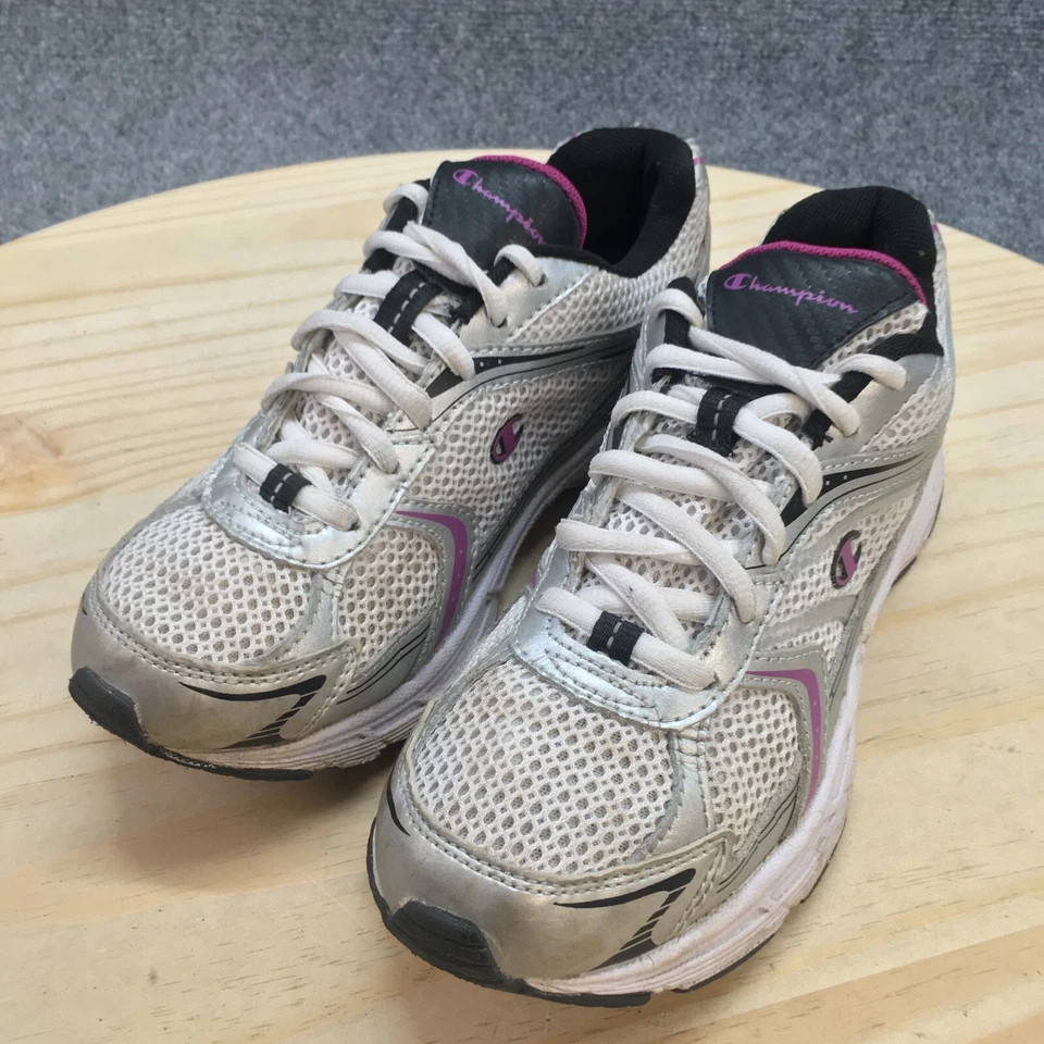 Champion Zapatos Mujer 6 Tenis para Correr Malla Blanca Punta Redonda Con Cordones Comodidad Foto 3 de 4