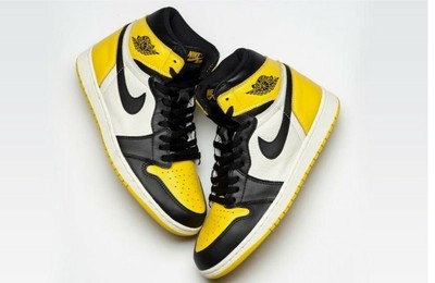 jordan 1 preto e amarelo