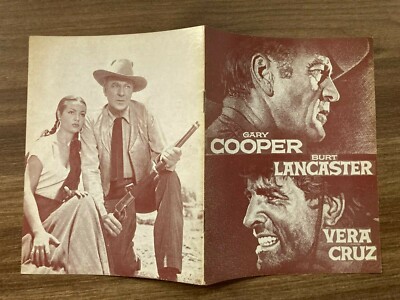 Vera Cruz Gary Cooper Burt Lancaster Denise Darcel 1954 Danish Movie Program