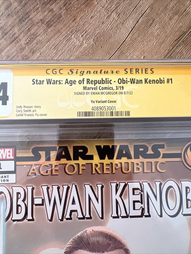 Star Wars Age Of Republic Obi-Wan Kenobi #1 Yu Ewan McGregor CGC 9.4 Auto - Bild 3 von 4