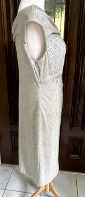 Ralph Lauren Women's Champagne Silver Stretch Sleeveless