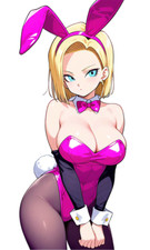 Android 18 DBZ Waifu Weatherproof Anime Sticker 6" Car Decal