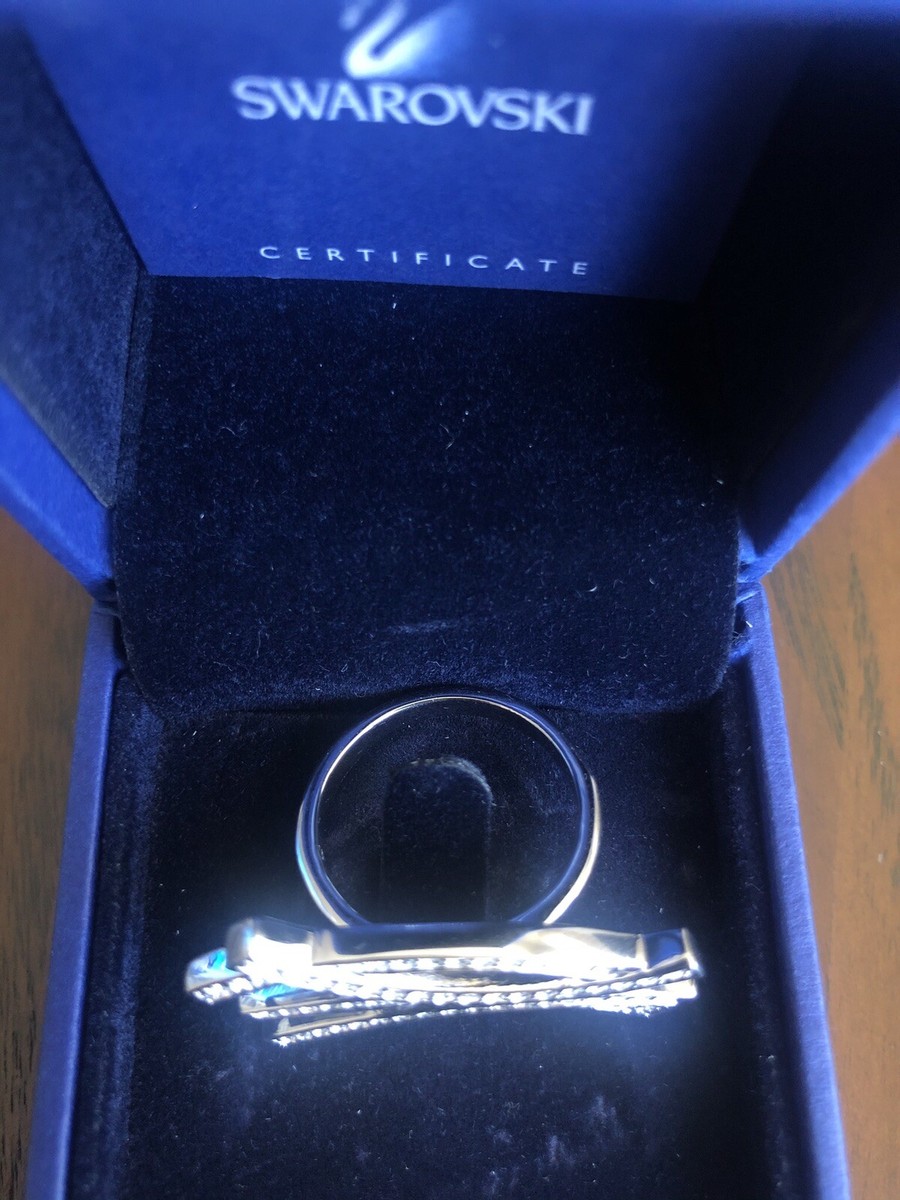 SWAROVSKI スワロフスキー Infinity リング Hyperbola cocktail ring, Infinity, White, Rhodium plated