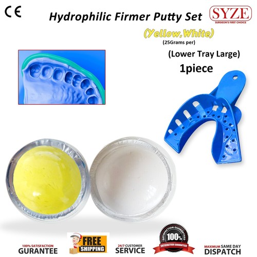 Silicone Per Impronte Dentali SYZE, Idrofilo, Blu E Bianco, Con Vassoio Medio Incluso, UK
