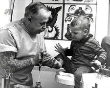 Vintage Tattoo Image 14 x 11" Photo Print