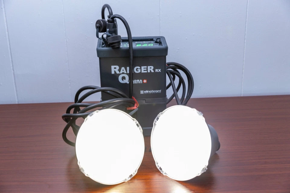 Elinchrom Ranger Quadra To Go 400 ws Power Flash Pack with 2 Heads Needs Battery - Image 2 of 4