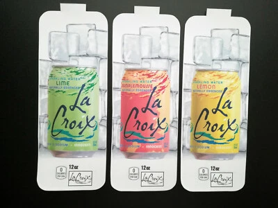 (3)Royal Vendors Chameleon CUSTOM "La Croix" 12 oz Can Vend Label (Flavor Strip)