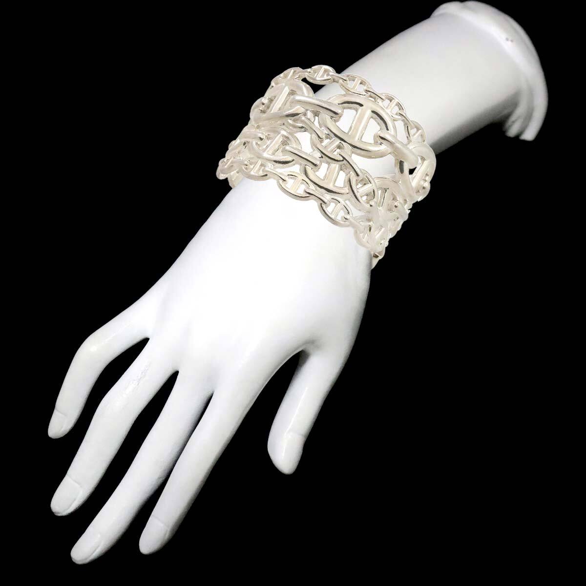【HERMES】 Chaine d‘Ancre Enchainee ブレスレット GM HERMES - エルメス Chaine d'Ancre Enchainee シェーヌダンクル