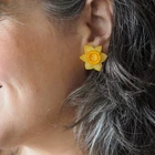 ERSTWILDER X PROUST DELIGHTFUL DAFFODIL STUD EARRINGS. NIB.