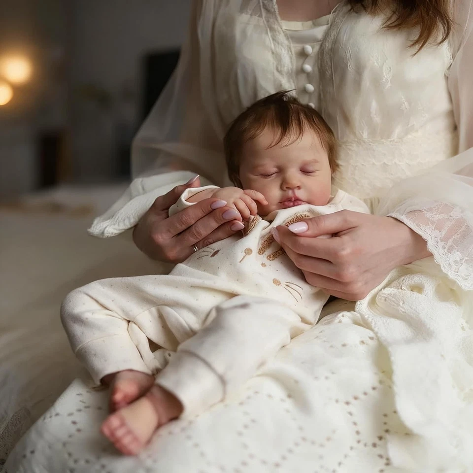 Muñecas bebé niña recién nacida renacida cuerpo completo vinilo suave 20 pulgadas agua real realista Foto 2 de 4