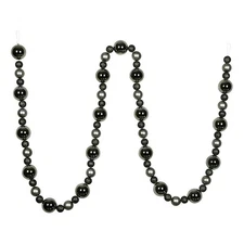 Vickerman 9' Plastic Assorted Christmas Ball Ornament Garland in Gray