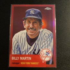 2022 Topps Chrome Platinum Anniversary Billy Martin #133 Red Refractor /5