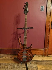 Peavey Millennium BXP Four String Bass Guitar Tigers Eye Color Good Condition 