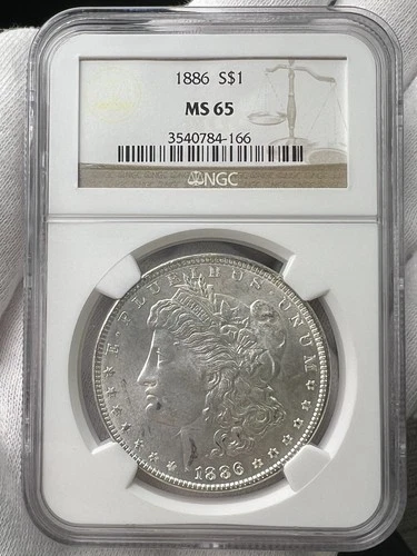 1886-P $1 Morgan Dollar 90% Silver NGC MS65 Philadelphia Coin