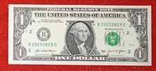 August 29, 2025 (B20250829D) BIRTHDAY/ANNIVERSARY NOTE $1 Dollar Bill UNC